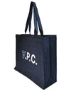 Front Logo Shoulder Tote Bag Indigo Blue - A.P.C. - BALAAN 3