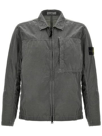 JF Gray Metal nylon overshirt 811511819V0060 - STONE ISLAND - BALAAN 1