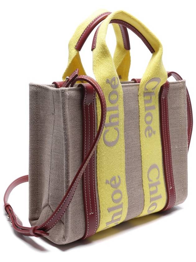 Woody Logo Small Tote Bag Yellow - CHLOE - BALAAN 4