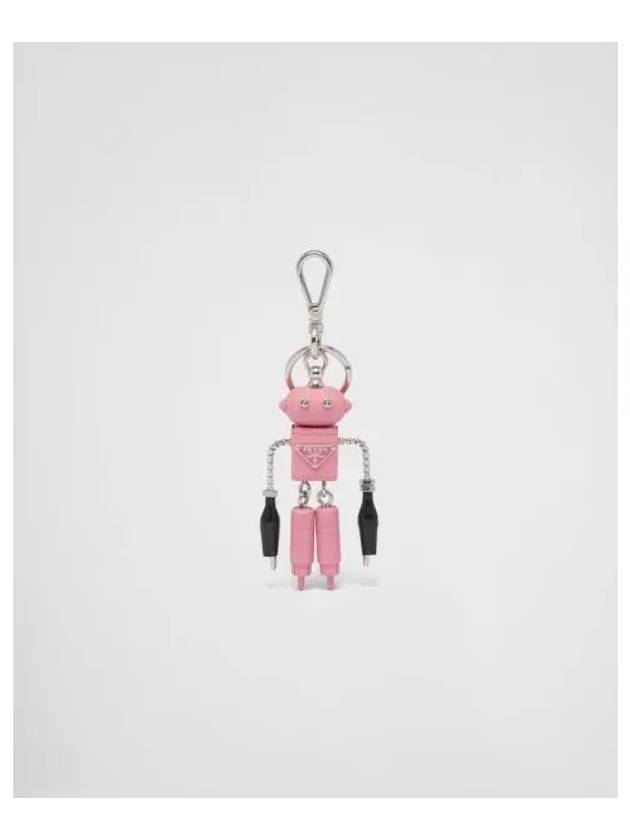 Saffiano Leather Robot Trick Keychain Pink - PRADA - BALAAN 2