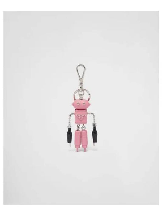 leather robot key holder pink - PRADA - BALAAN 2