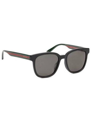 eyewear horn-rimmed three-stripe Asian fit sunglasses black - GUCCI - BALAAN 1