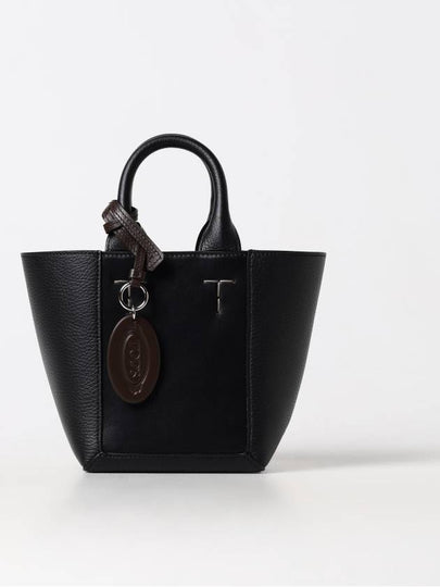 Double Up Leather Tote Bag Black - TOD'S - BALAAN 2