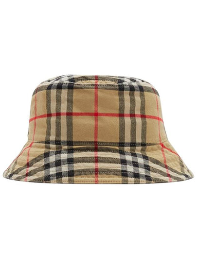 Check Cotton Bucket Hat Beige - BURBERRY - BALAAN 2