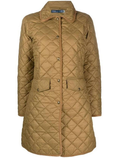 Pony Quilted Single Coat Khaki - POLO RALPH LAUREN - BALAAN 1