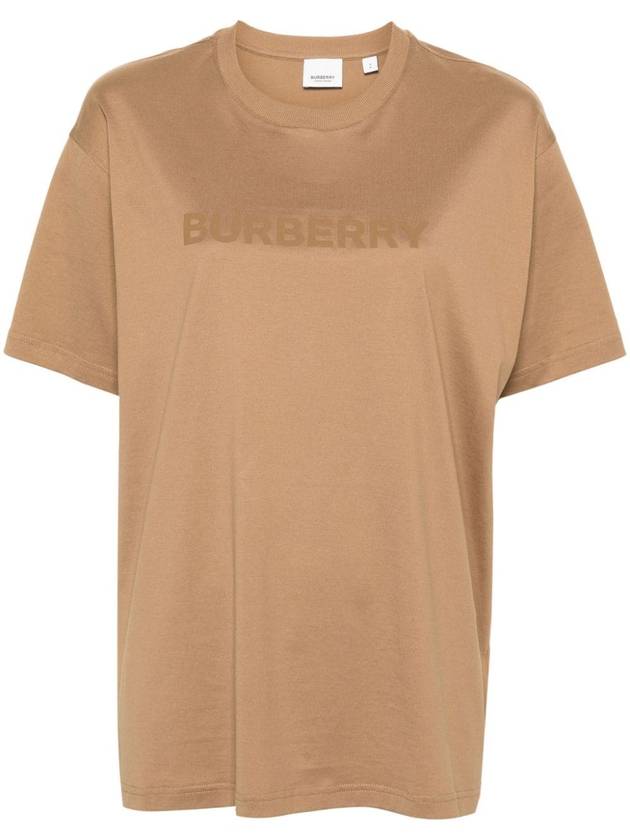 Logo Print Organnic Cotton Short Sleeve T-Shirt Brown - BURBERRY - BALAAN 2