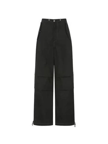 Pants Women s Drawstring Parachute Black Ivory - DION LEE - BALAAN 1