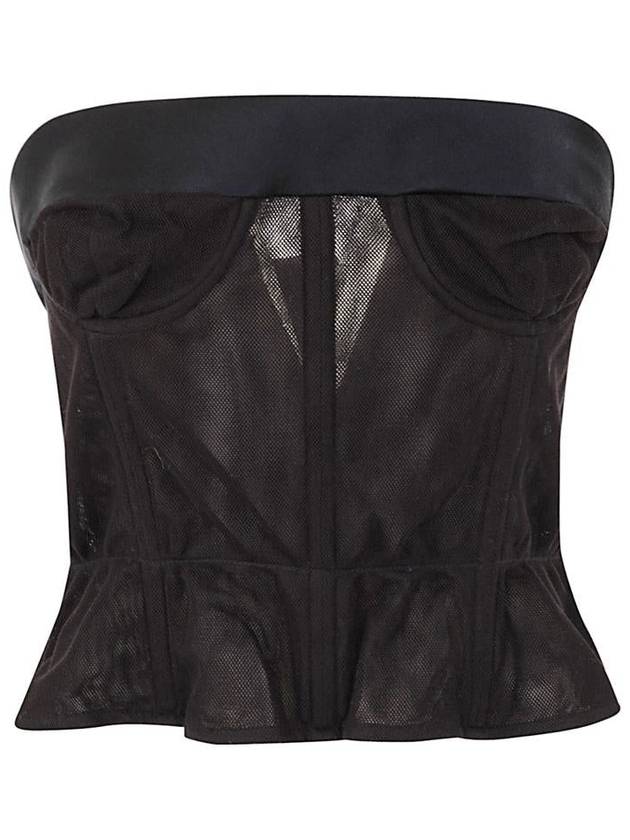 Women's Back Stitch Mesh Corset Black - MAISON MARGIELA - BALAAN 2