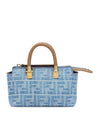 By The Way FF ​​Logo Denim Mini Tote Bag Light Blue - FENDI - BALAAN 1