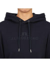 Alpha Logo Print Hoodie Navy - J.LINDEBERG - BALAAN 7