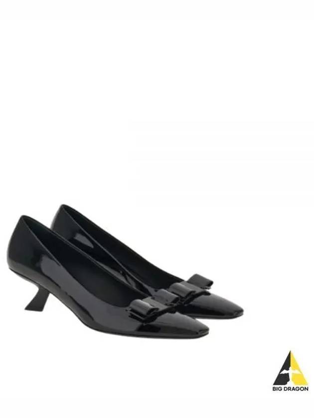 Vara Bow Leather Pumps Black - SALVATORE FERRAGAMO - BALAAN 2