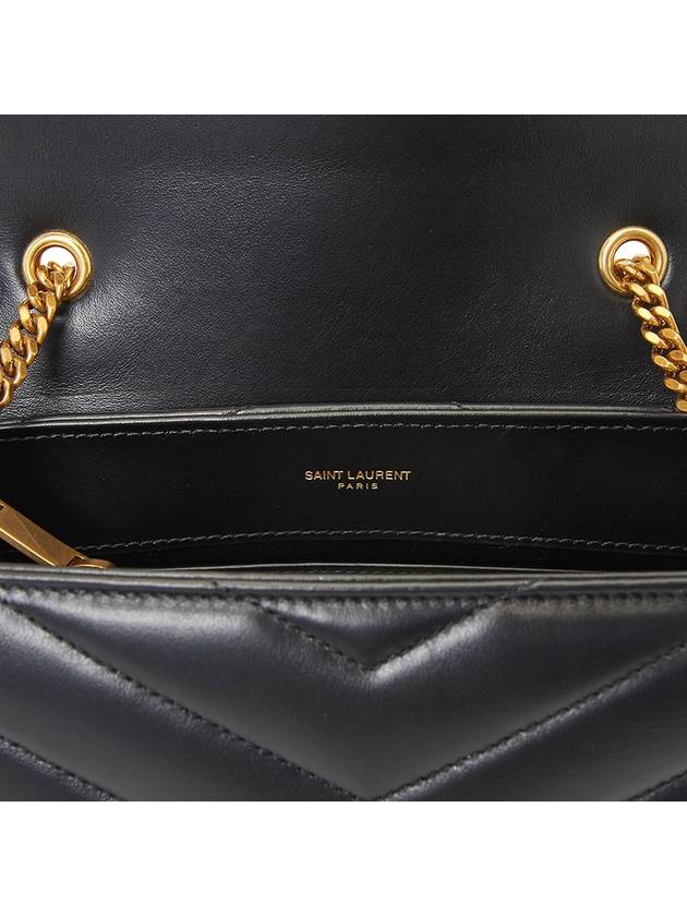 Bronze Monogram Loulou Matelasse Y Leather Small Shoulder Bag Black - SAINT LAURENT - BALAAN 11