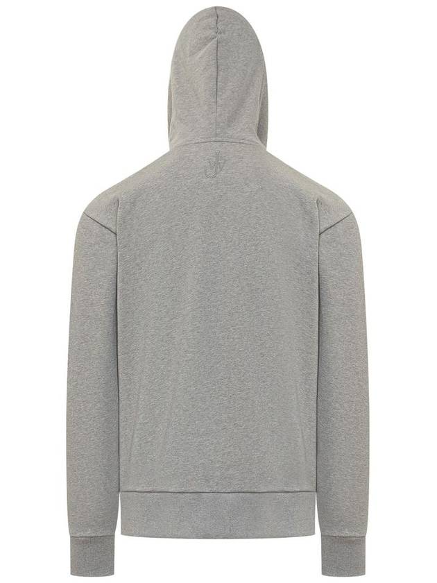 Cat Print Organic Cotton Hoodie Grey - JW ANDERSON - BALAAN 3