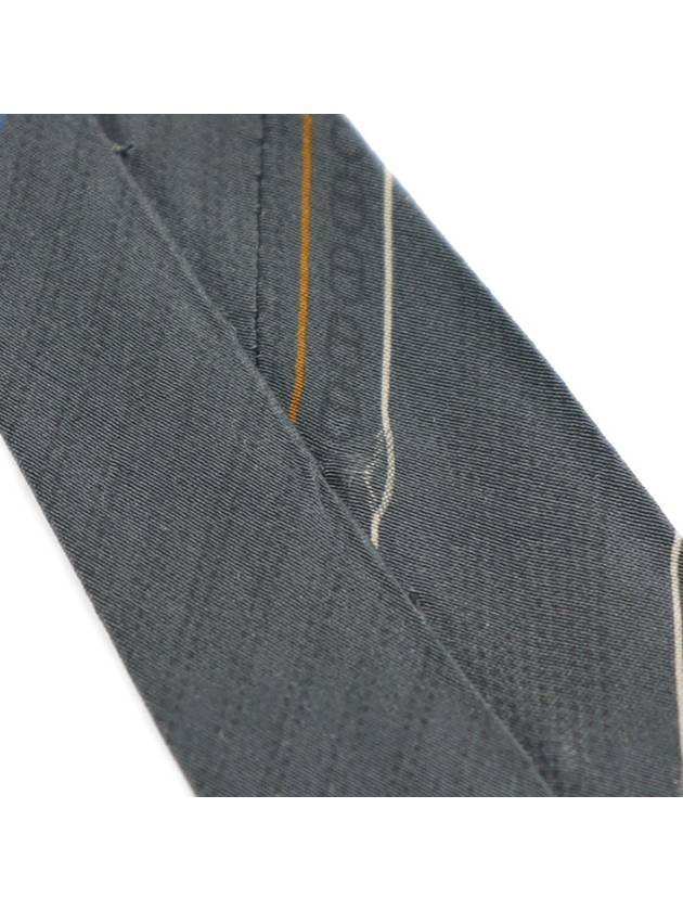 100 silk gray striped CD pattern tie - DIOR - BALAAN 5