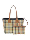 London Check Medium Cotton Tote Bag Archives Beige - BURBERRY - BALAAN 2