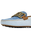 Kate Gommino Denim Leather Driving Shoes Light Blue - TOD'S - BALAAN.