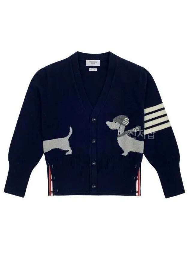 Hector 4 Bar Stripe Cardigan Black - THOM BROWNE - BALAAN 2