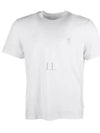 Embroidered Logo Cotton Short Sleeve T-Shirt White - AMI - BALAAN 2