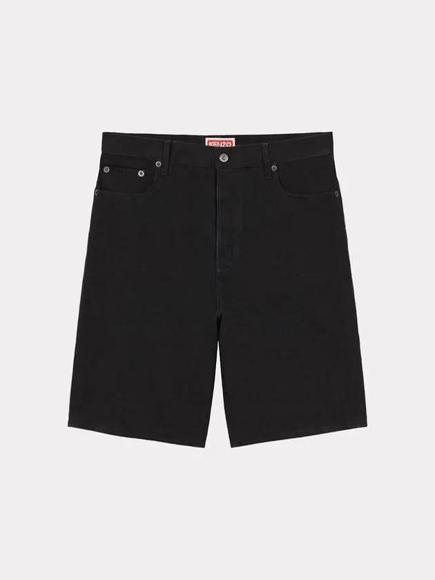 Men's Black Denim Short Pants FD55DS3366C1 BM - KENZO - BALAAN 3