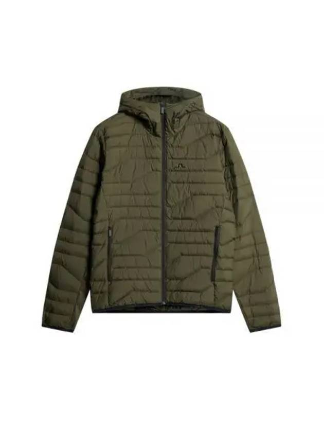 Men's Cliff Light Down Hooded Jacket Forest Green - J.LINDEBERG - BALAAN 2