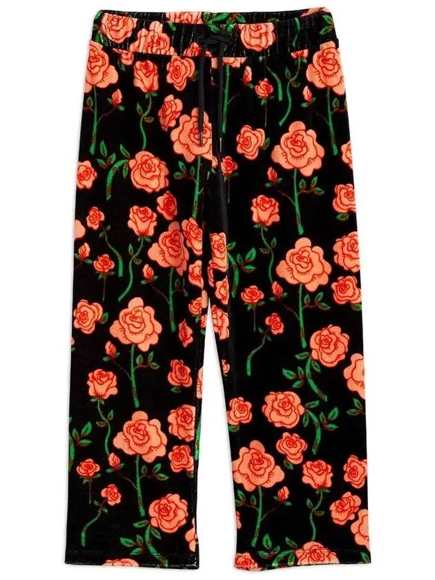 Kids Rose Pattern Velor Training Pants 22730123 99 - MINI RODINI - BALAAN 1