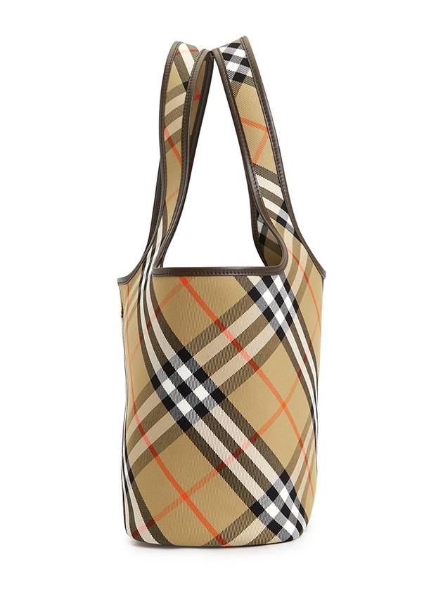 Check Small Tote Bag Sand - BURBERRY - BALAAN 4