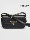 Leather Shoulder Bag Black - PRADA - BALAAN 3