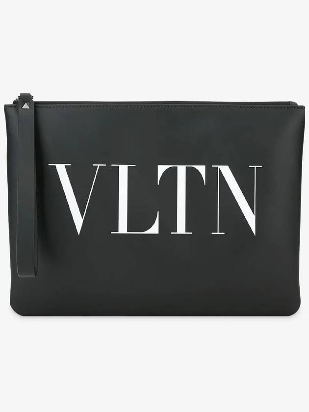 VLTN Logo Clutch Bag Black - VALENTINO - BALAAN 3