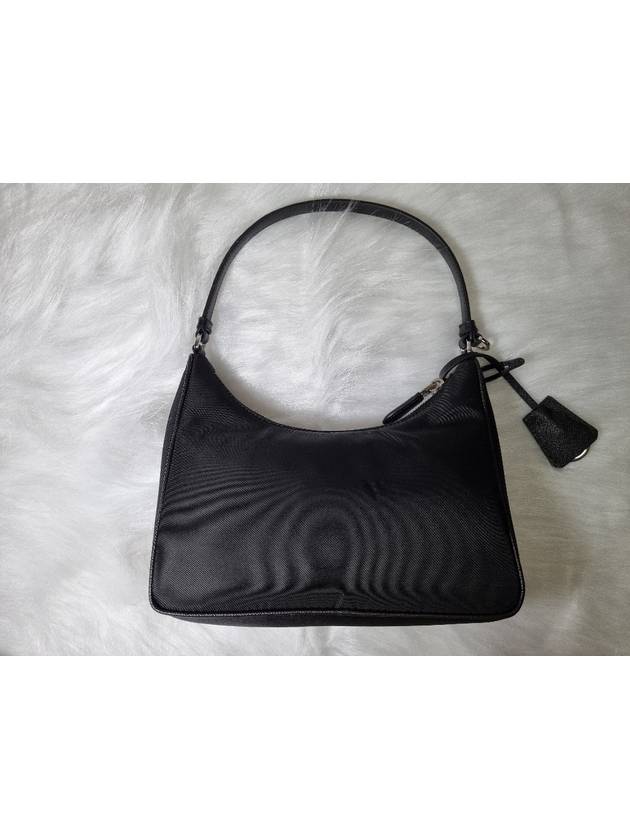 Re-Edition 2005 Silver Logo Re-Nylon Saffiano Mini Bag Black - PRADA - BALAAN 4