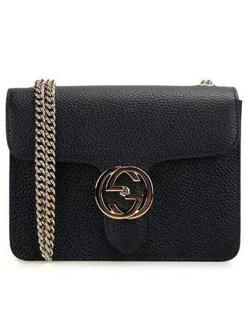 GG interlocking chain small shoulder bag black 510304 1059873 - GUCCI - BALAAN 1