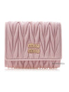 Matelasse Logo Nappa Leather Half Wallet Alabaster Pink - MIU MIU - BALAAN 2