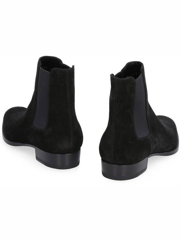 Suede Classic Wyatt Chelsea Boots Black - SAINT LAURENT - BALAAN 6