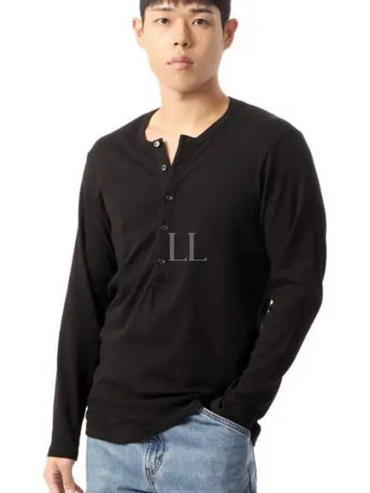 Henry Neck Long Sleeve T-Shirt Black - TOM FORD - BALAAN 2