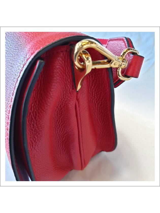 Vitello Dino Leather Flap Cross Bag Red - PRADA - BALAAN.