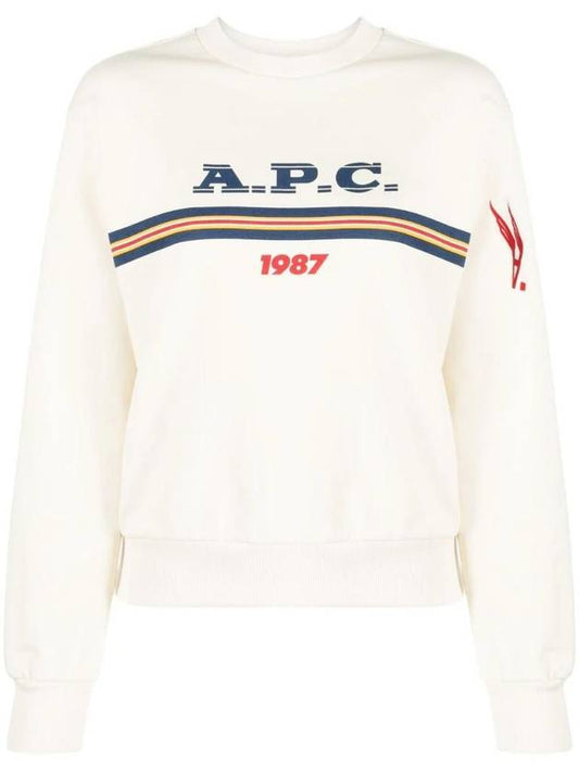 logo print sweatshirt ecru - A.P.C. - BALAAN 1