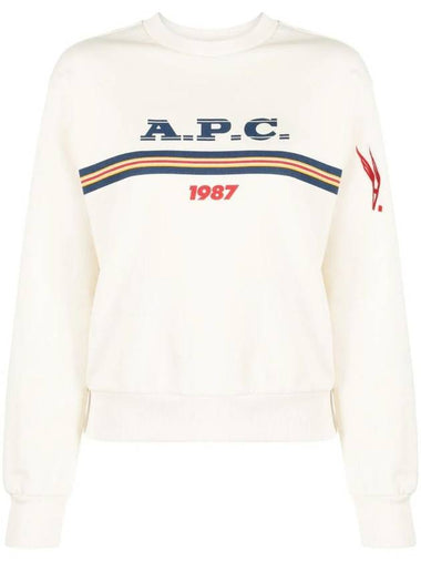 Logo Print Sweatshirt Ecru - A.P.C. - BALAAN 1