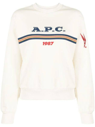 Logo Print Sweatshirt Ecru - A.P.C. - BALAAN 1