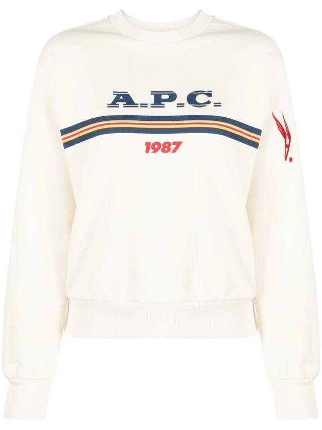 Logo Print Sweatshirt Ecru - A.P.C. - BALAAN 1