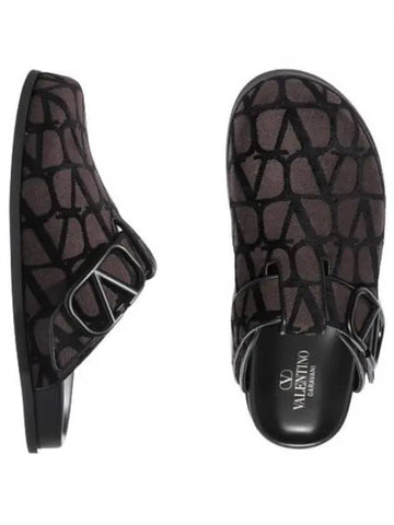 Monogram Mule Sandals Men Slippers - VALENTINO - BALAAN 1