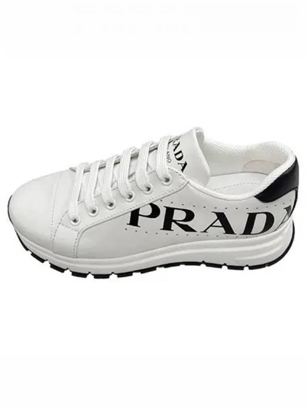 Vitello Soft Logo Leather Low Sneakers White Women s Shoes 271979 - PRADA - BALAAN 1