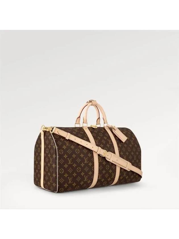 Keepall 50 Bandouliere Duffel Bag Brown - LOUIS VUITTON - BALAAN 4