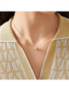 Signature V Logo Necklace Gold - VALENTINO - BALAAN 3