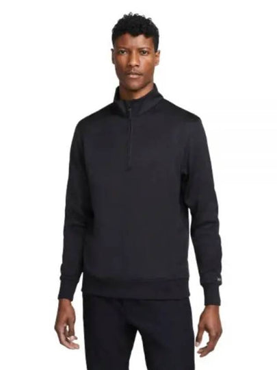 Men's Golf Dri Fit Player Half Zip Long Sleeve T-Shirt Black - NIKE - BALAAN 2