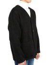 Mohair V-neck Relaxed Fit Wool Cardigan Black - OUR LEGACY - BALAAN 4