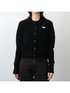 Baby Fox Patch Wool Cardigan Black - MAISON KITSUNE - BALAAN 5