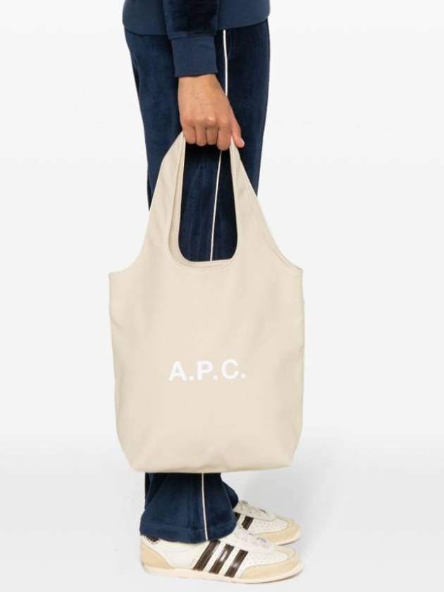 Ninon Small Recycled Leather Tote Bag Cream - A.P.C. - BALAAN 3