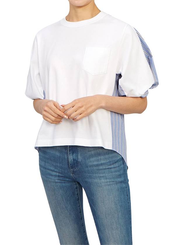 24 ss cotton poplin x cotton jersey t-shirt 2407311185 B0031065351 - SACAI - BALAAN 7