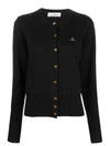 Logo Patch Cardigan Black - VIVIENNE WESTWOOD - BALAAN 2