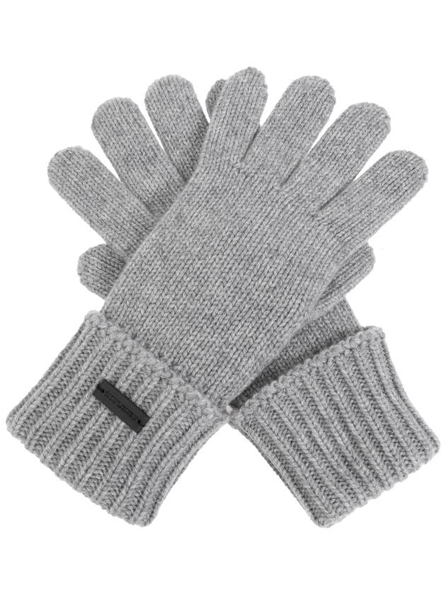 Cashmere Gloves Grey - SAINT LAURENT - BALAAN 1