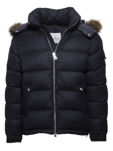 Allemand Hood Fur Down Padding Navy - MONCLER - BALAAN.